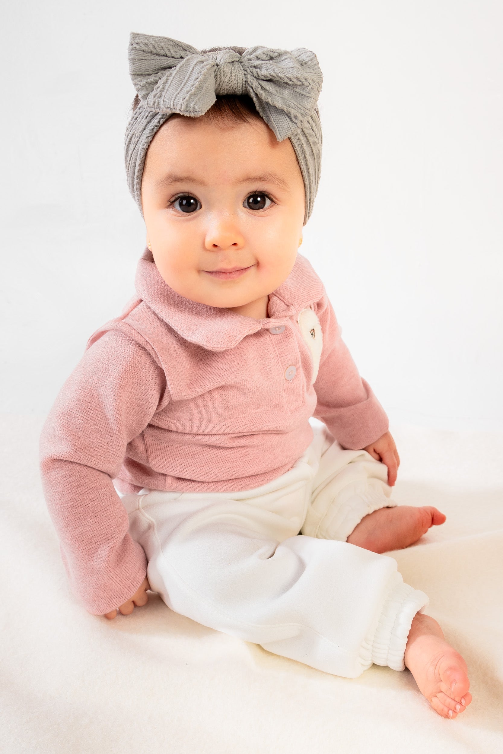 CONJUNTO BEBÉ NIÑA PALO ROSA