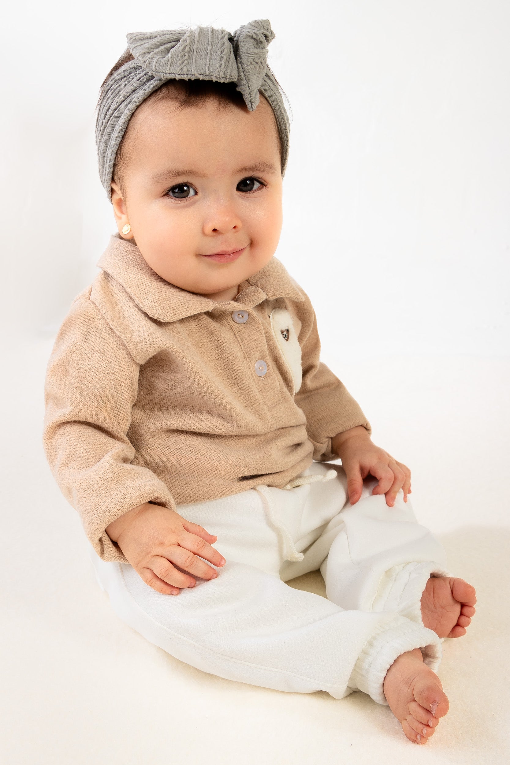 CONJUNTO BEBÉ NIÑA BEIGE