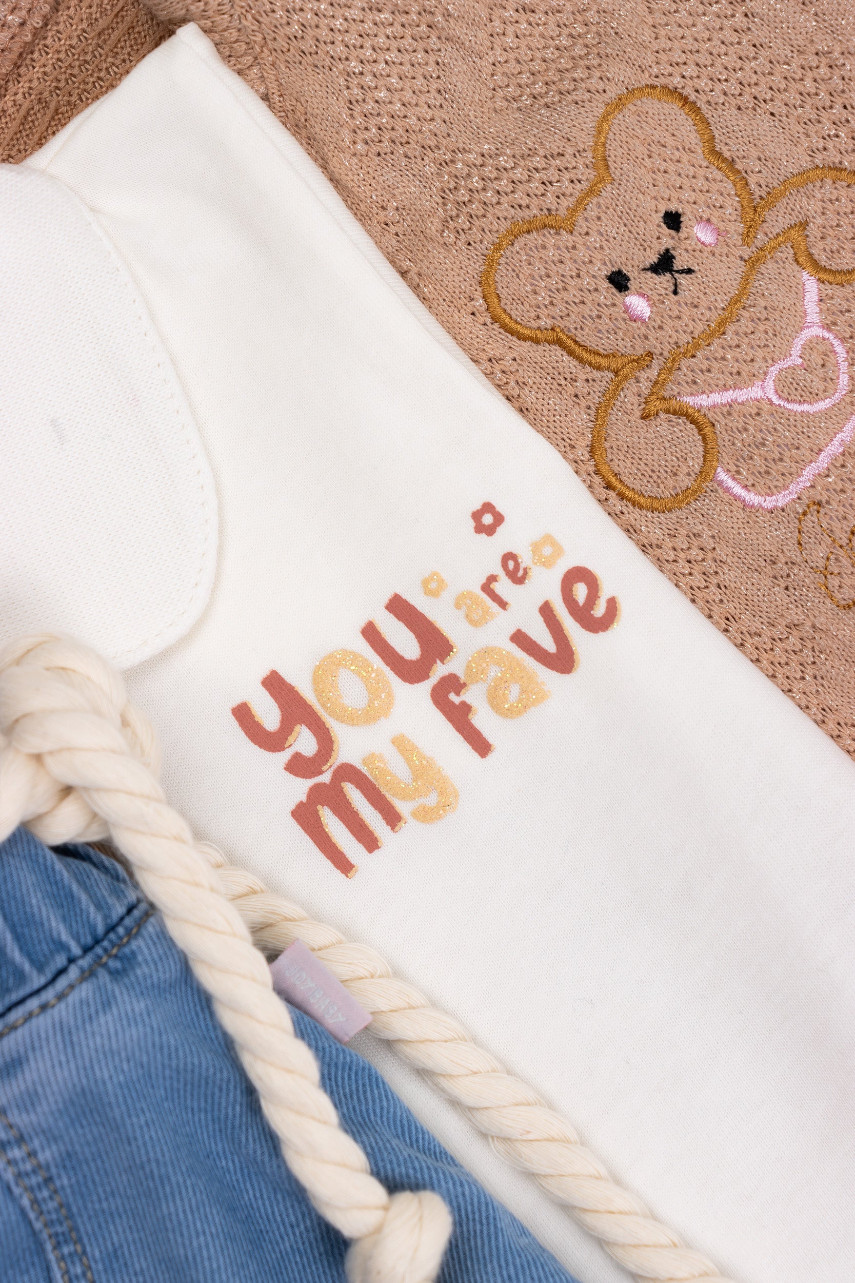 CONJUNTO BEBÉ NIÑA BEAR CAFÉ