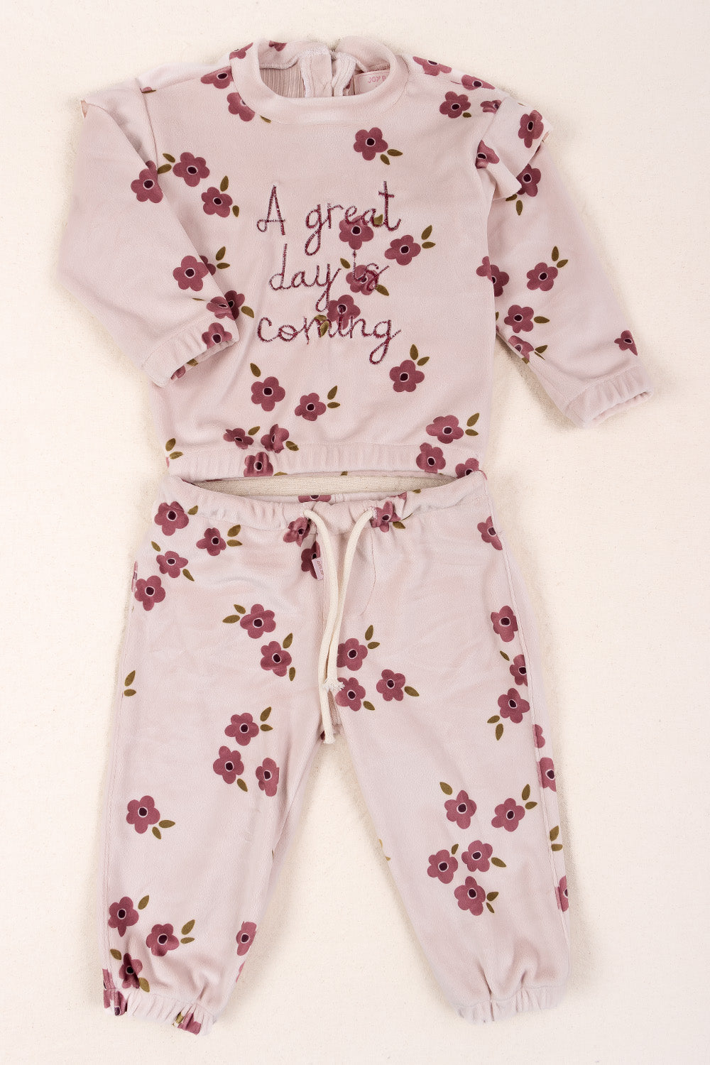 CONJUNTO BEBÉ  NIÑA GREAT DAY MORADO