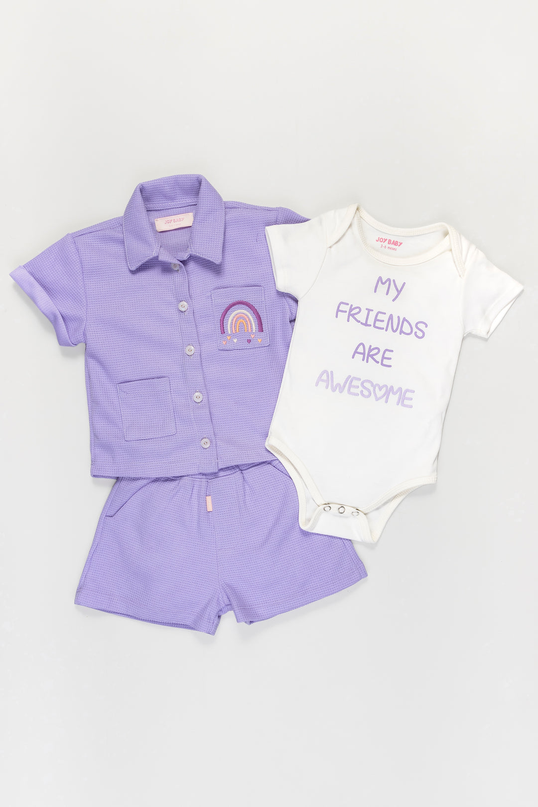 CONJUNTO BEBÉ DEPORTIVO FRIENDS MORADO