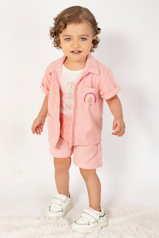 CONJUNTO BEBÉ DEPORTIVO FRIENDS ROSADO