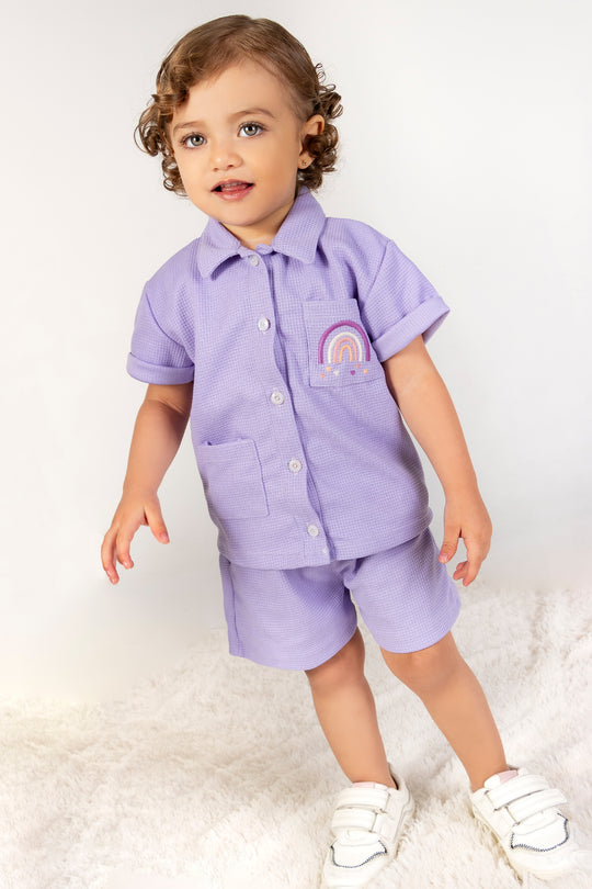 CONJUNTO BEBÉ DEPORTIVO FRIENDS MORADO