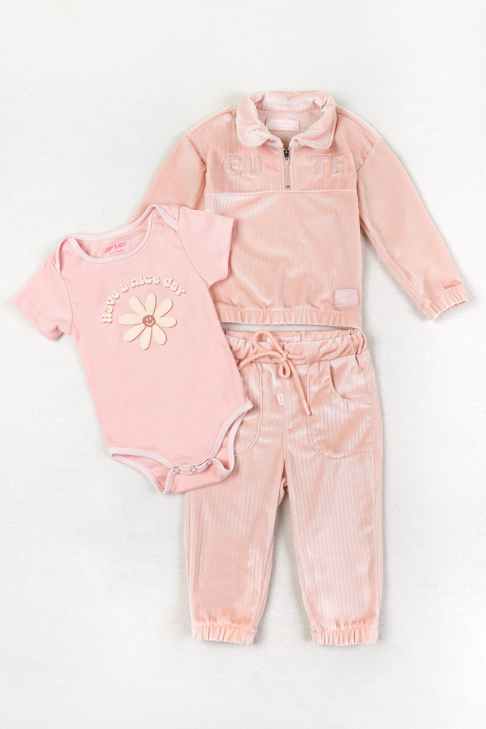 COMBO X3 BEBE TERNURA PASTEL