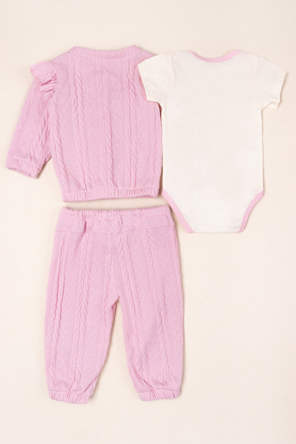 CONJUNTO BEBÉ  NIÑA BLOOM ROSADO
