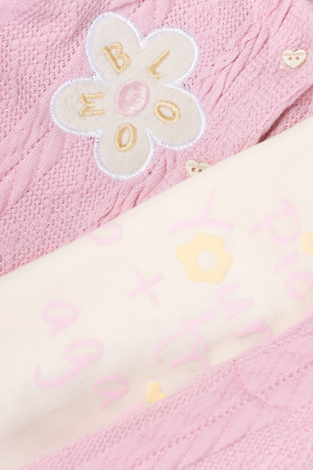 CONJUNTO BEBÉ  NIÑA BLOOM ROSADO