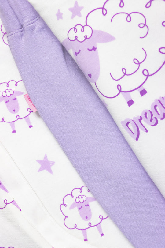 CONJUNTO BEBÉ NIÑA SHEEP MORADO