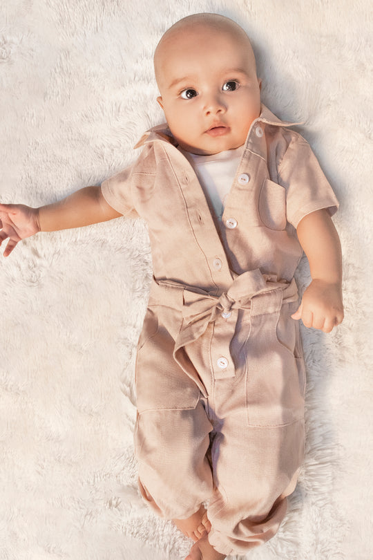CONJUNTO BEBÉ NIÑA BEIGE