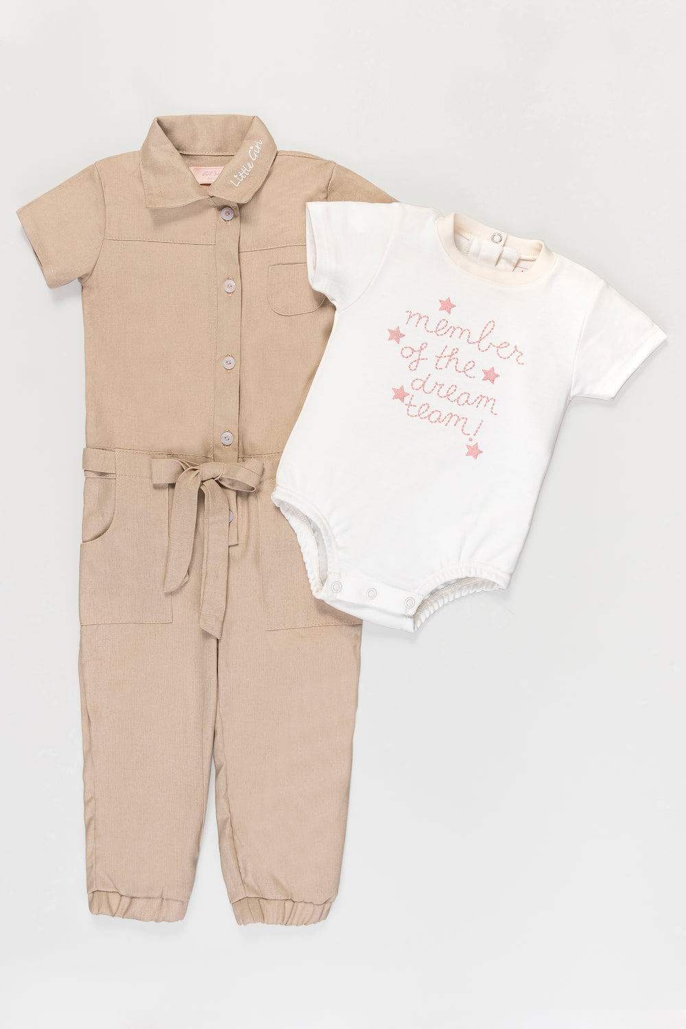 CONJUNTO BEBÉ NIÑA BEIGE