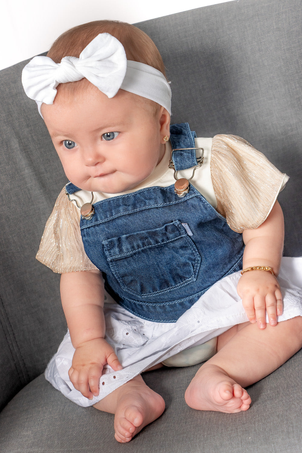 CONJUNTO BEBÉ STOLE HEARTS BEIGE