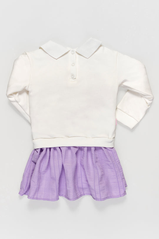 CONJUNTO VESTIDO BEBÉ NIÑA LILA