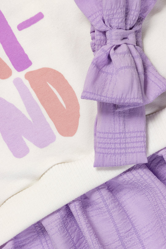 CONJUNTO VESTIDO BEBÉ NIÑA LILA