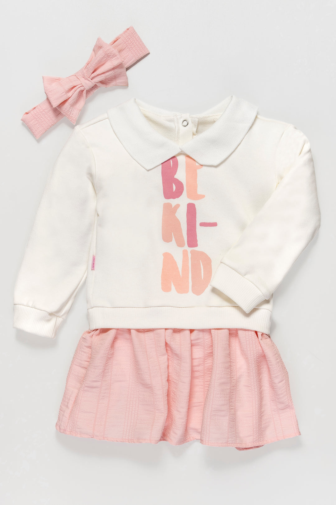 CONJUNTO VESTIDO BEBÉ NIÑA ROSADO