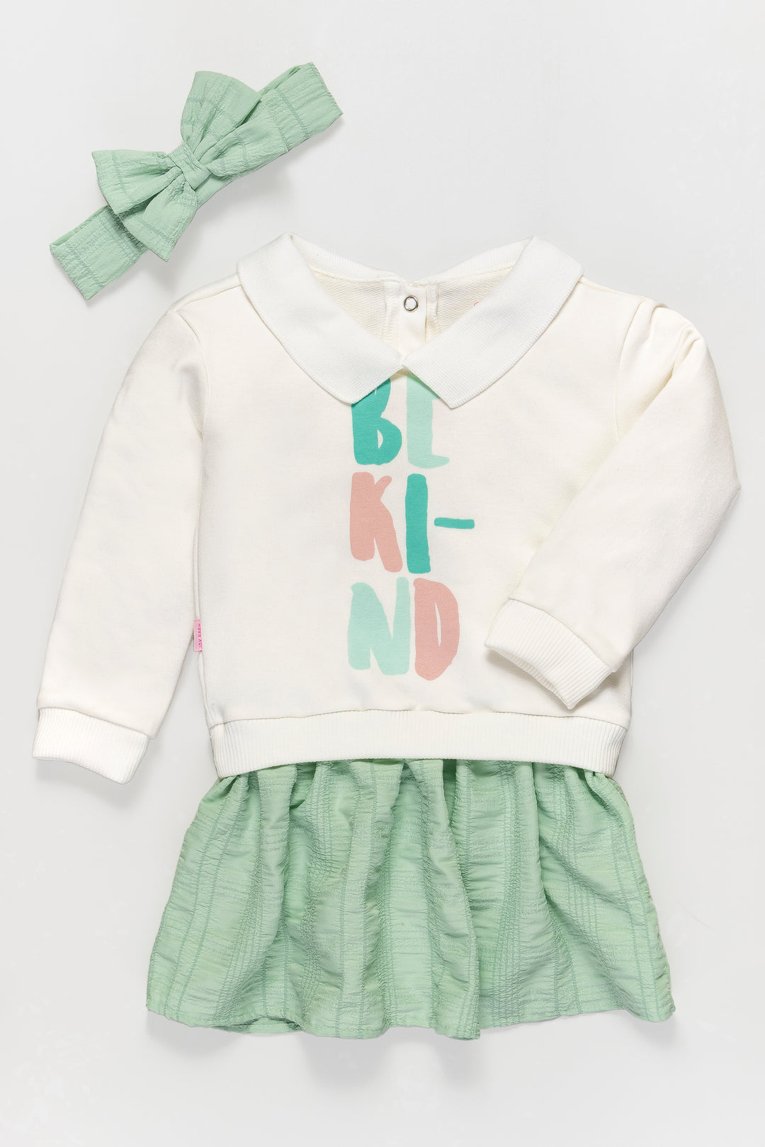 CONJUNTO VESTIDO BEBÉ NIÑA VERDE