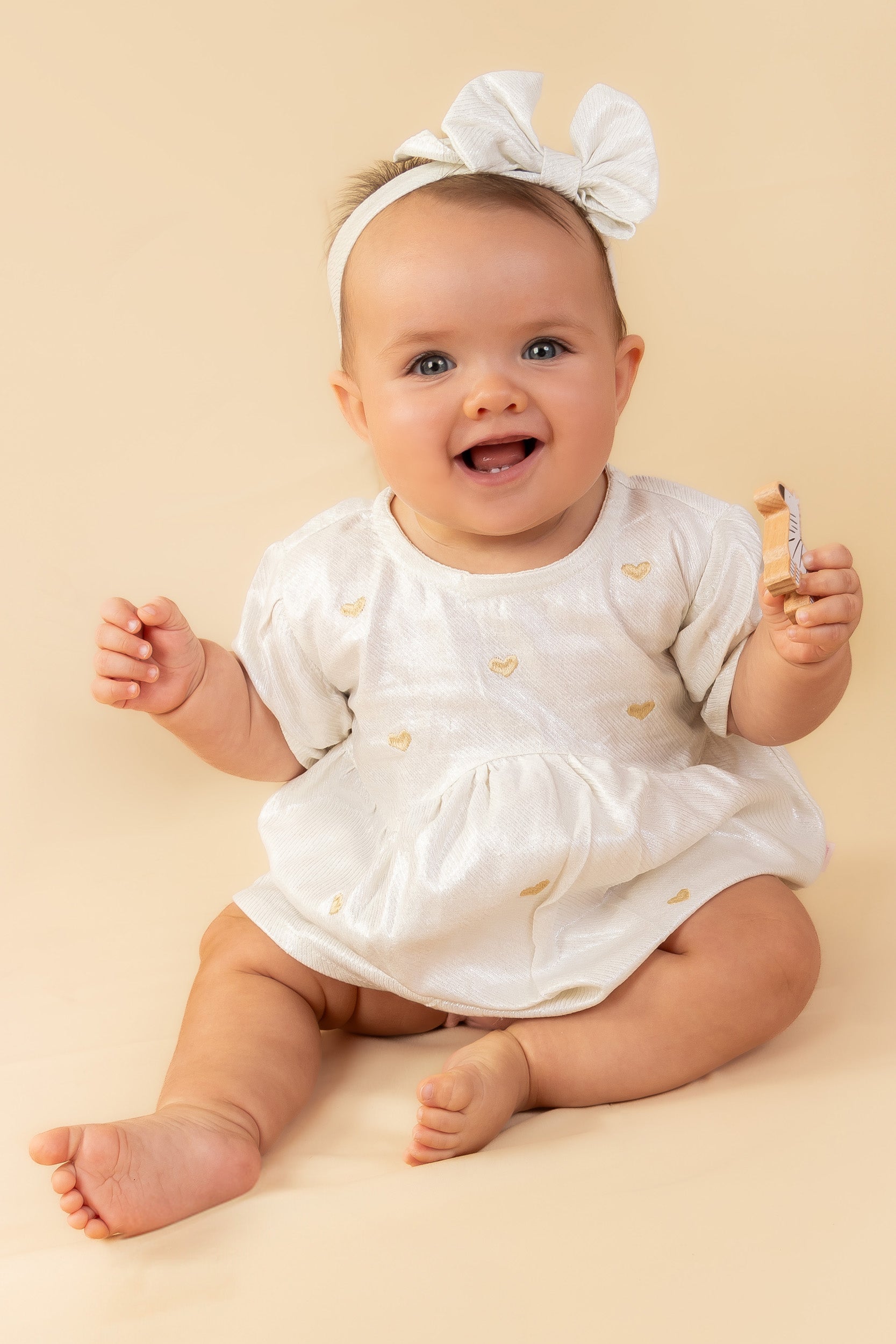 CONJUNTO VESTIDO BEBÉ NIÑA BLANCO
