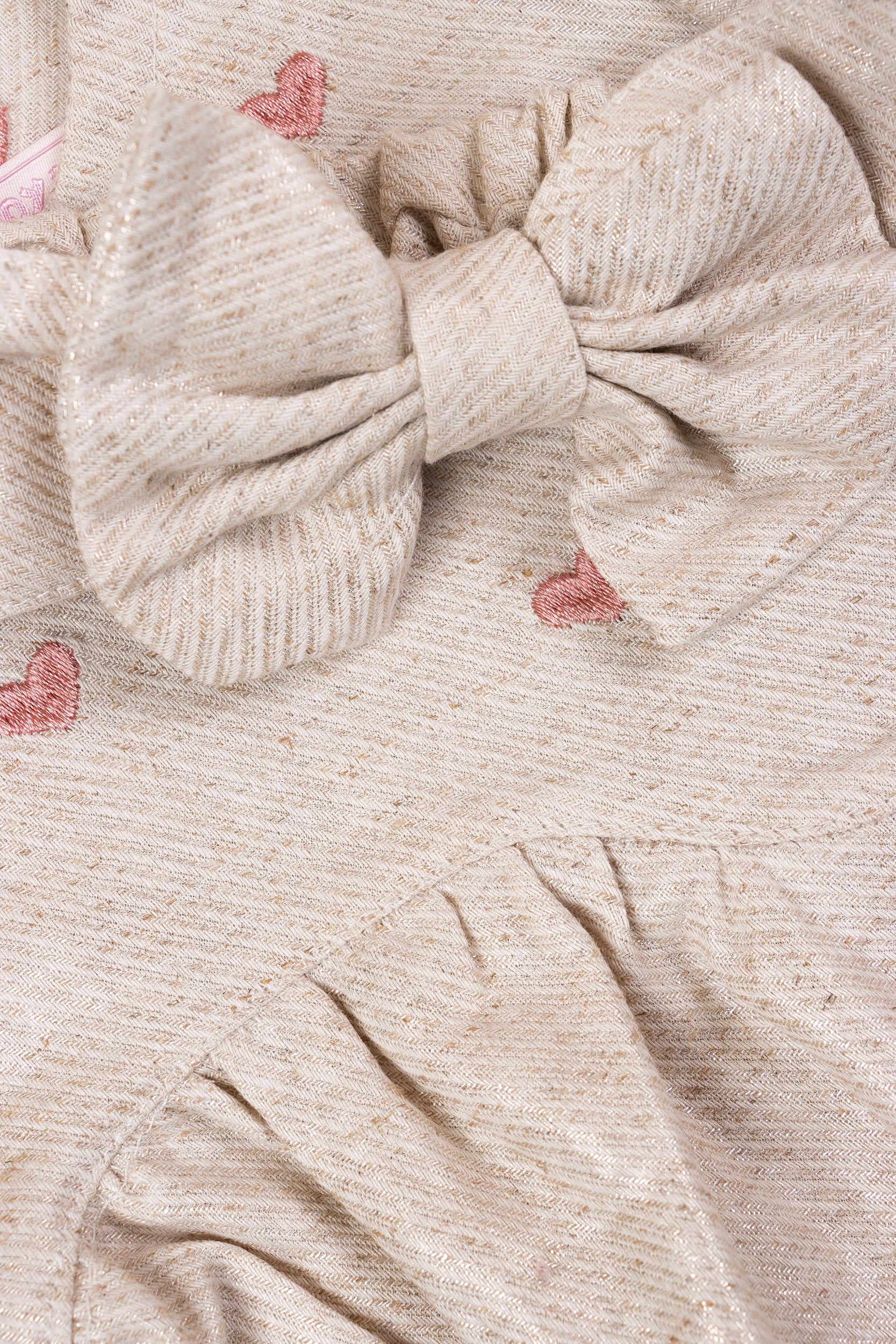 CONJUNTO VESTIDO BEBÉ NIÑA ARENA