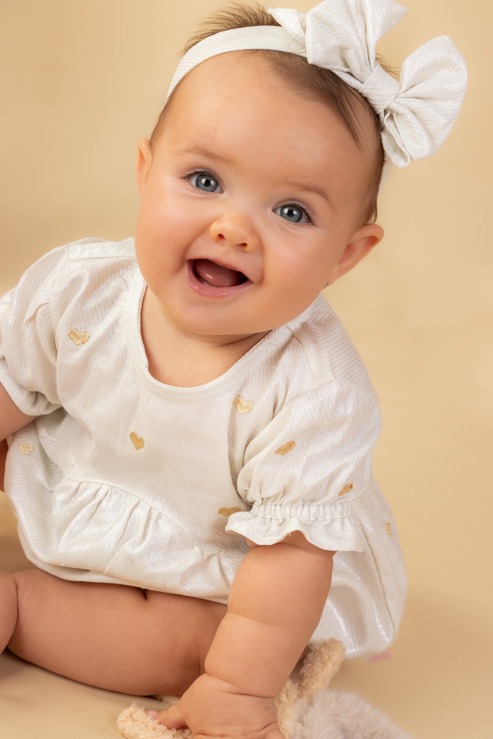 CONJUNTO VESTIDO BEBÉ NIÑA BLANCO
