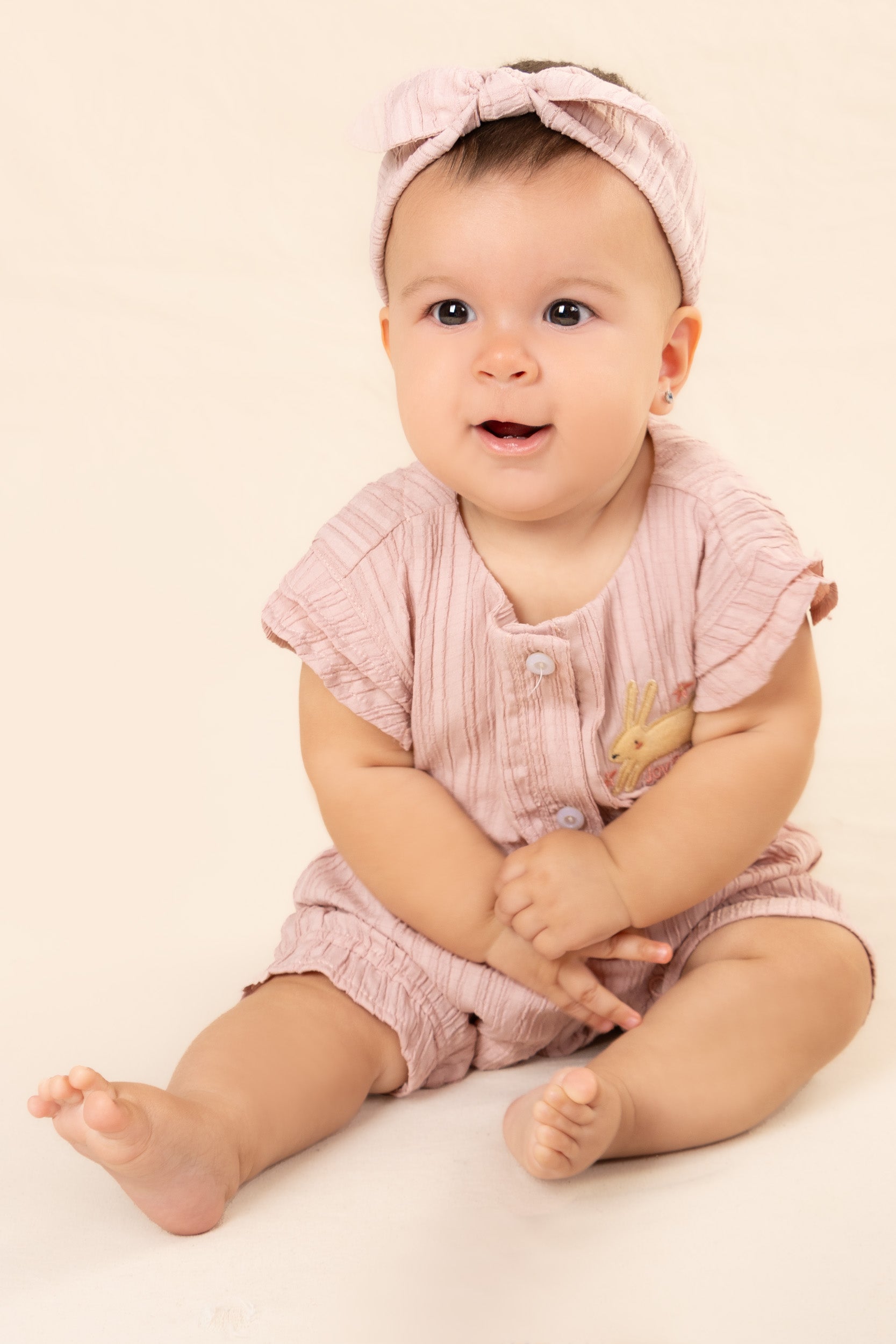 ENTERIZO BEBÉ NIÑA PALO ROSA