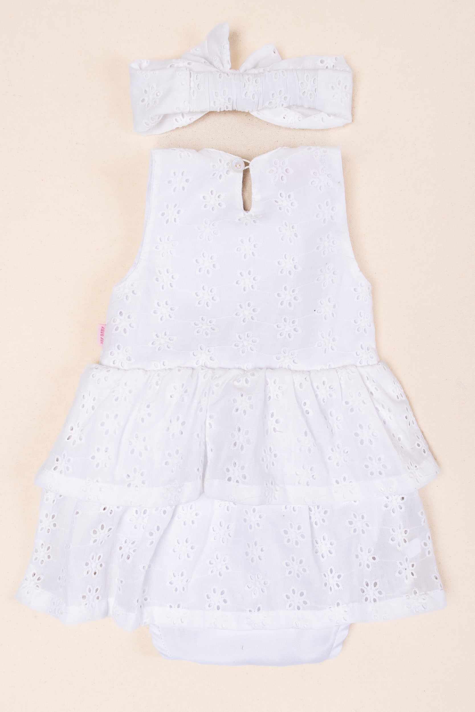 CONJUNTO VESTIDO BEBÉ NIÑA BLANCO PREMIUM