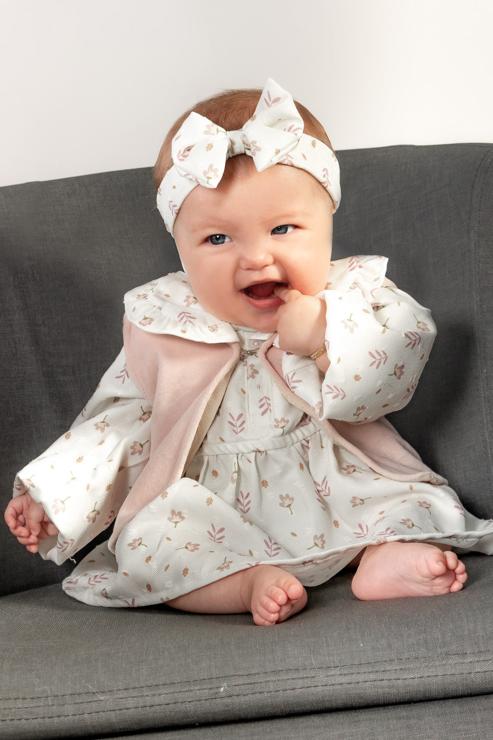 CONJUNTO VESTIDO BEBÉ NIÑA FLOWERS BLANCO