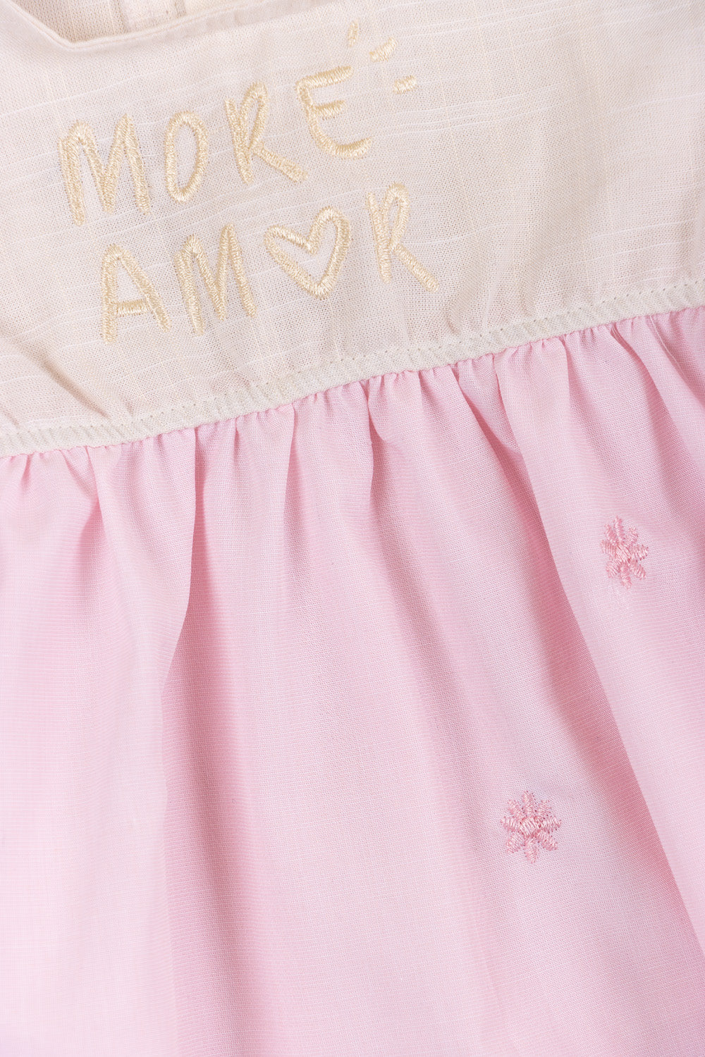 CONJUNTO VESTIDO BEBÉ NIÑA MORE ROSADO