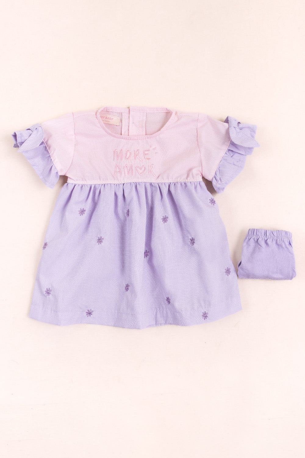 CONJUNTO VESTIDO BEBÉ NIÑA MORE MORADO
