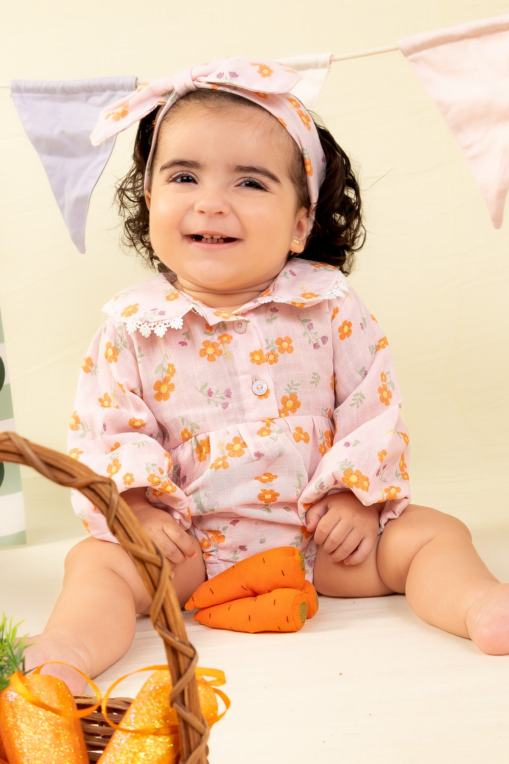 VESTIDO BEBÉ NIÑA FLOWER ROSADO
