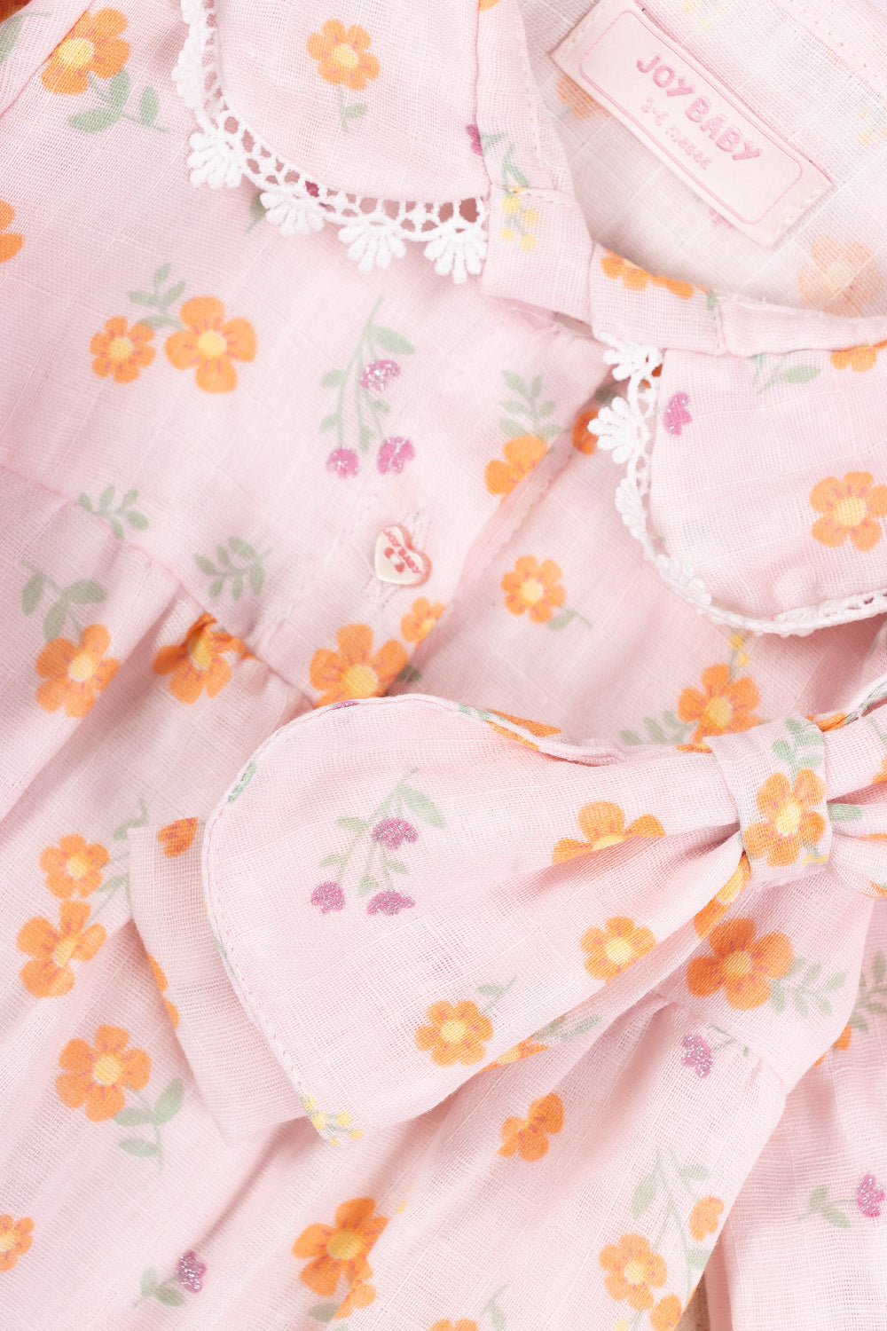 VESTIDO BEBÉ NIÑA FLOWER ROSADO