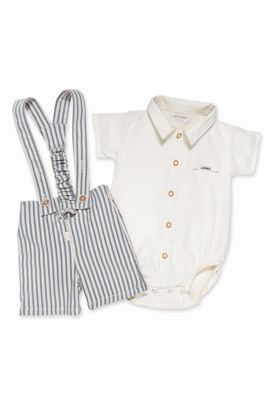 CONJUNTO BEBÉ NIÑO LINES GRIS
