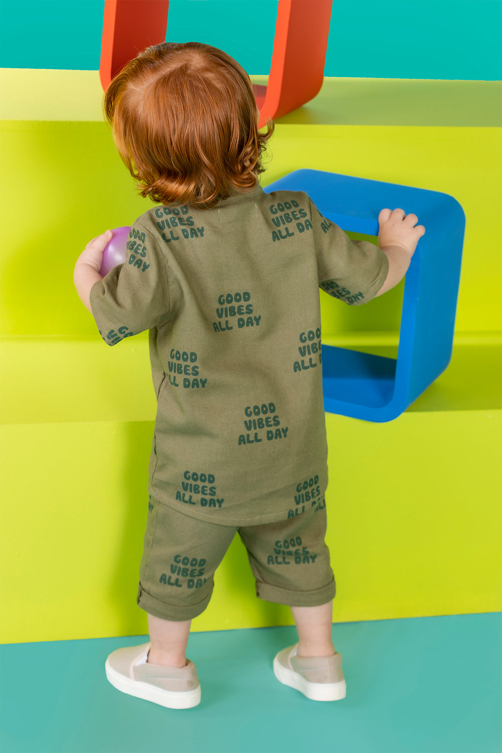 CONJUNTO BEBÉ NIÑO VIBES VERDE