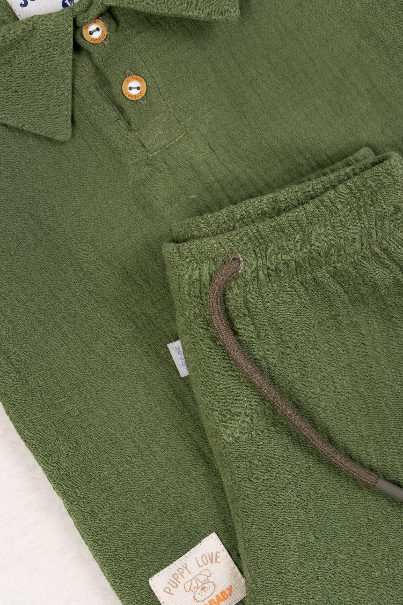 CONJUNTO BERMUDA BEBÉ NIÑO VERDE