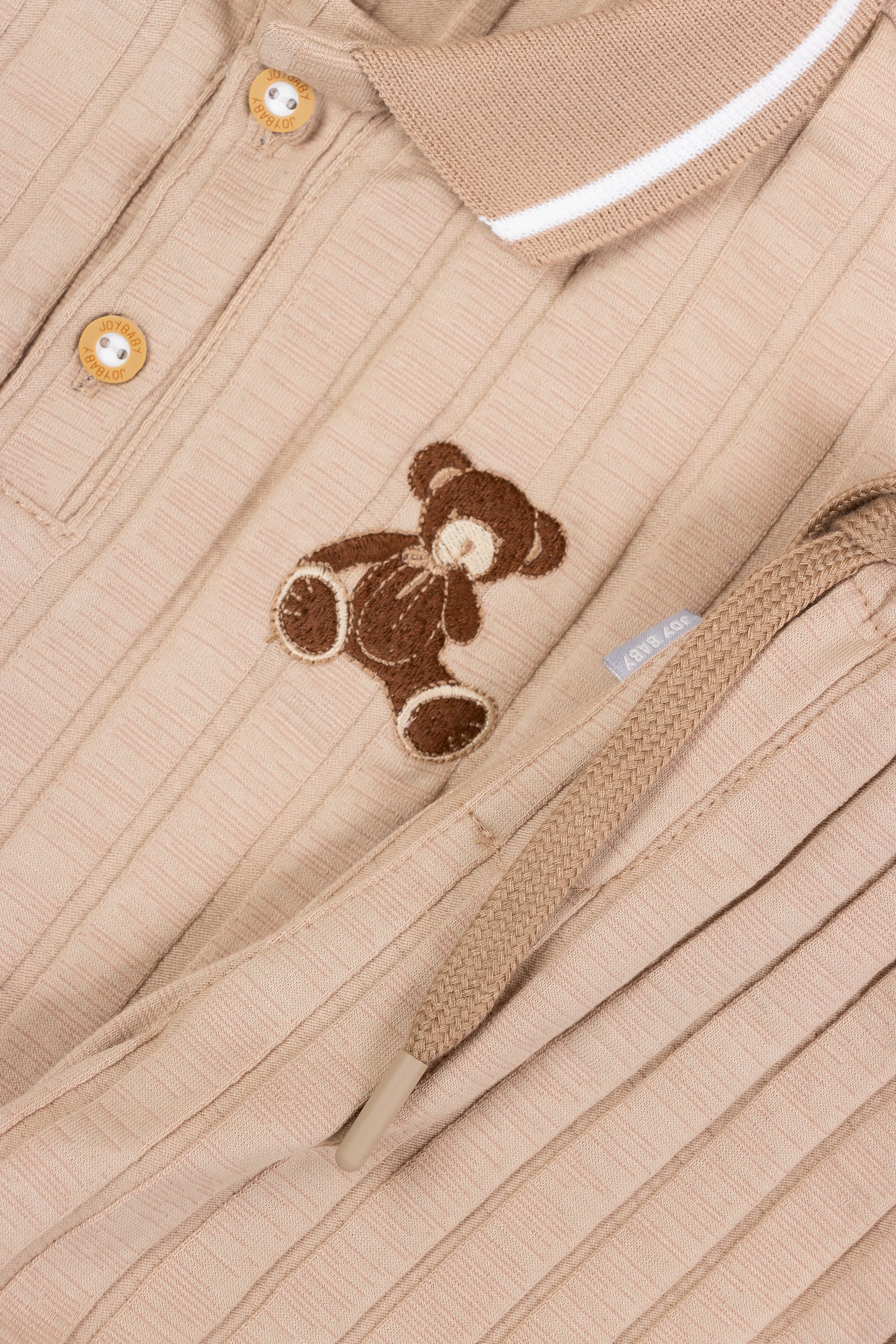 CONJUNTO BERMUDA BEBÉ NIÑO CAFE