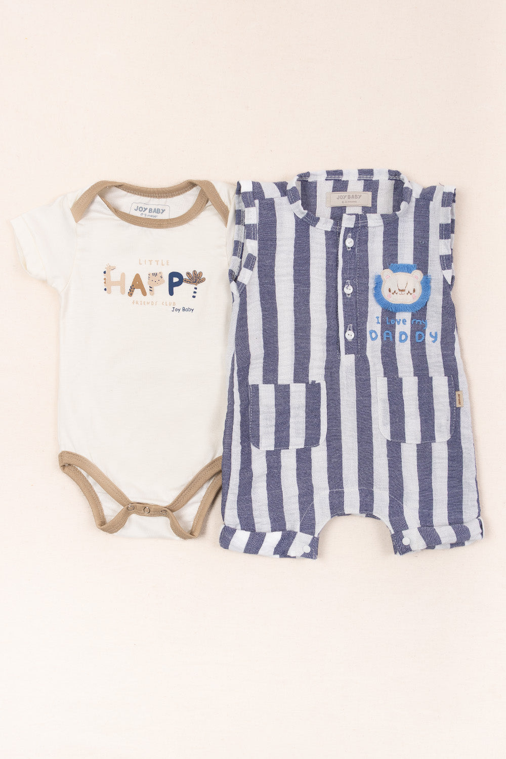 CONJUNTO OVEROL LITTLE  BEBÉ NIÑO GRIS