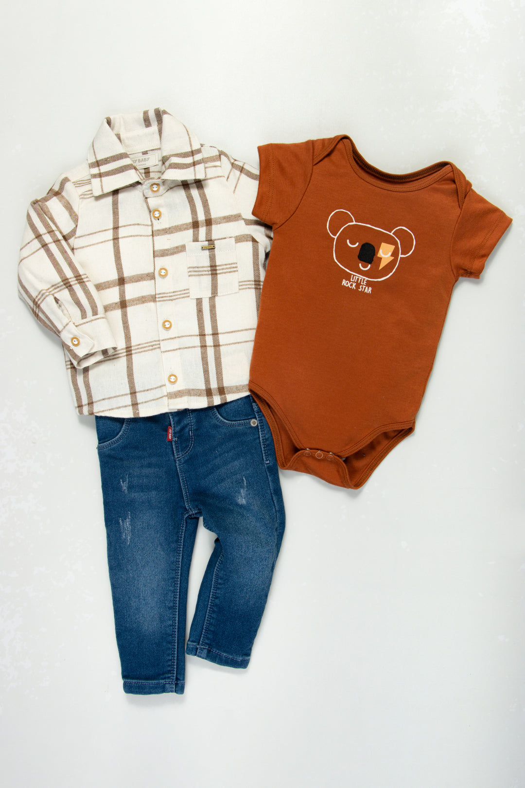 CONJUNTO BEBÉ ROCK BEIGE