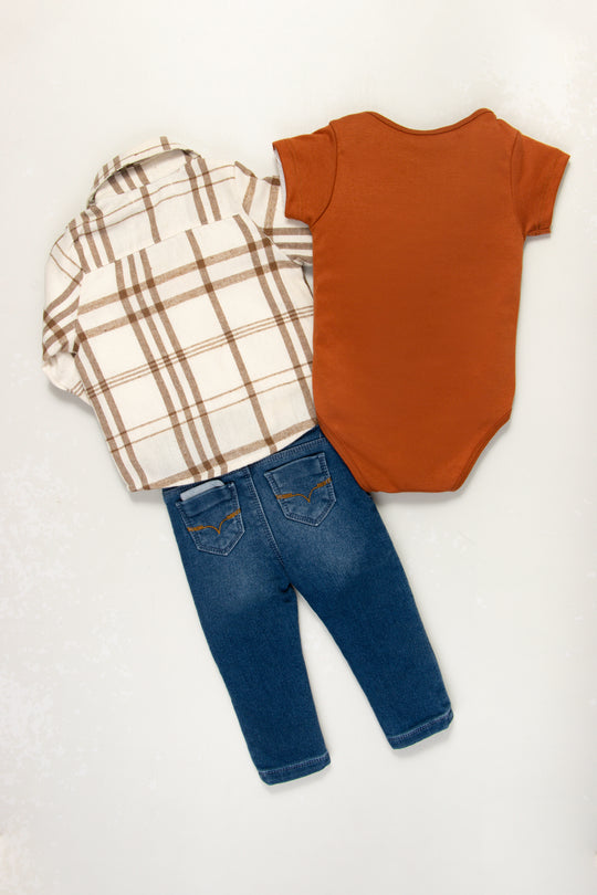 CONJUNTO BEBÉ ROCK BEIGE