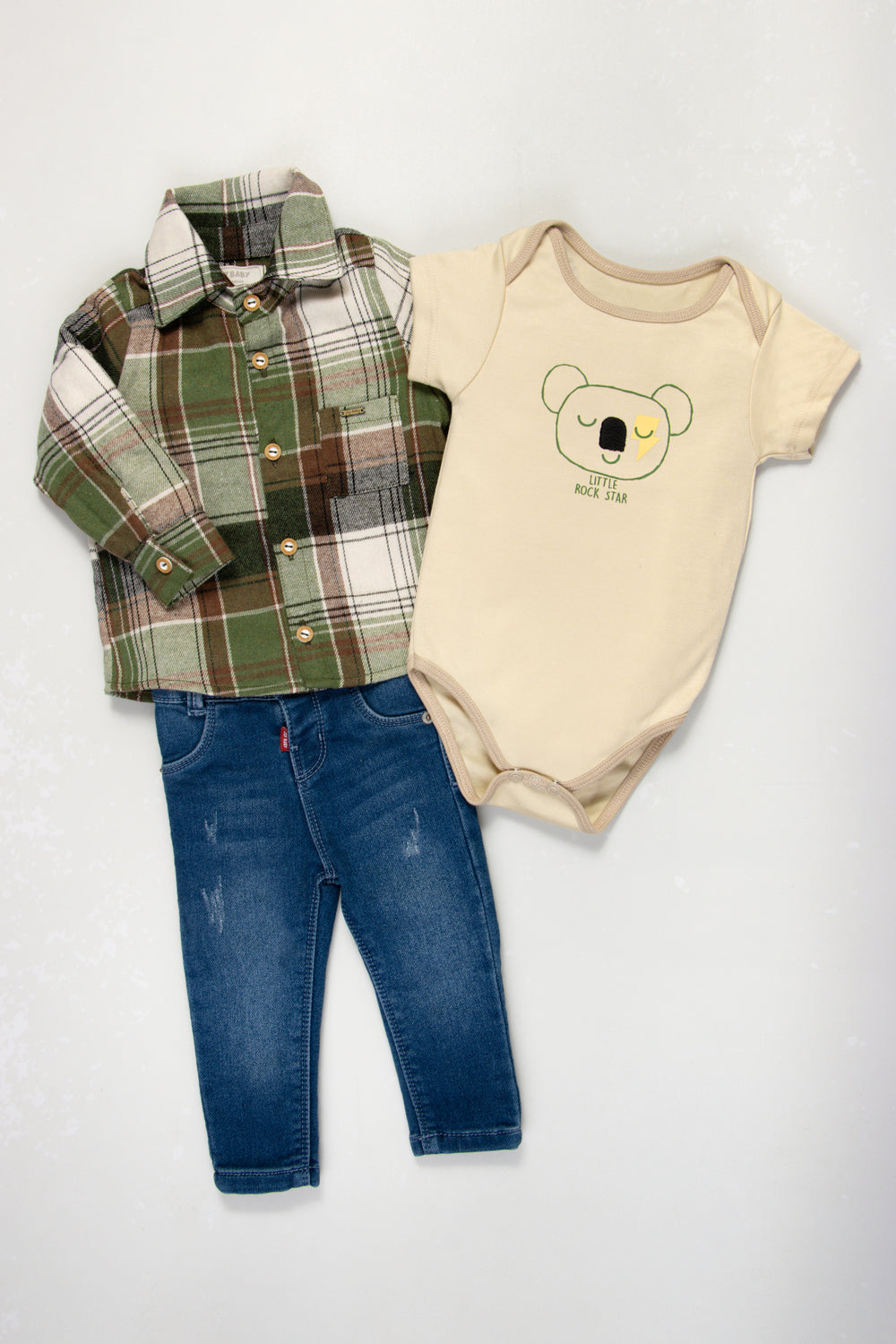 CONJUNTO BEBÉ ROCK VERDE
