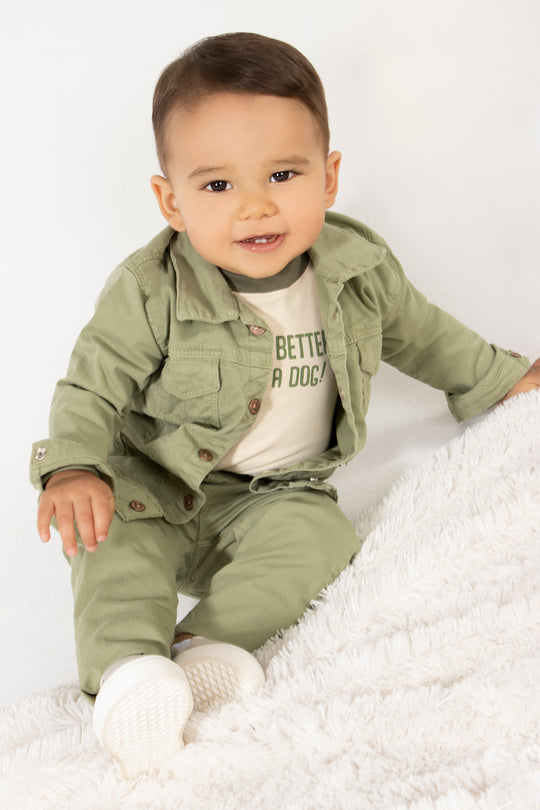 CONJUNTO CHAQUETA BEBÉ VERDE