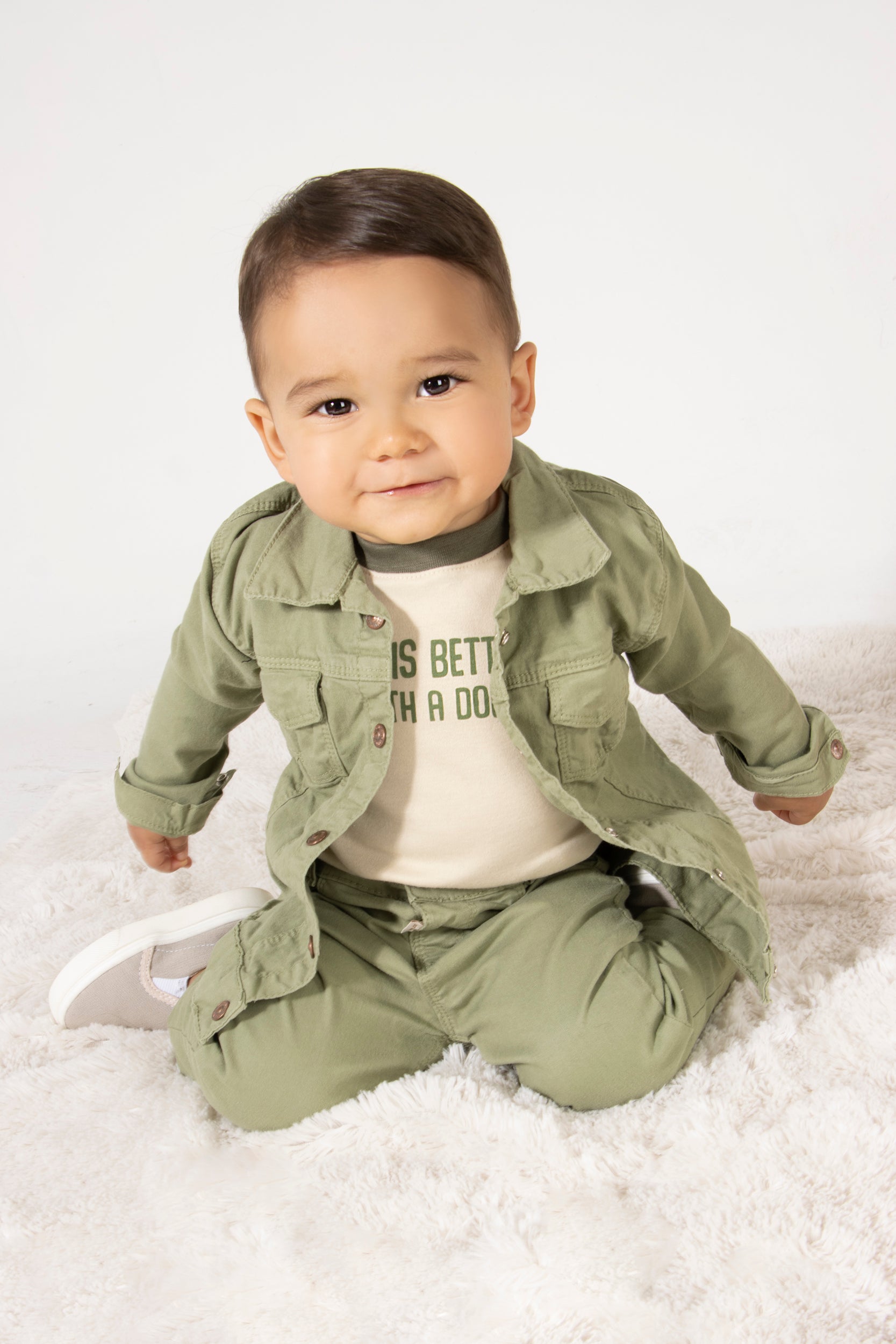 CONJUNTO CHAQUETA BEBÉ VERDE