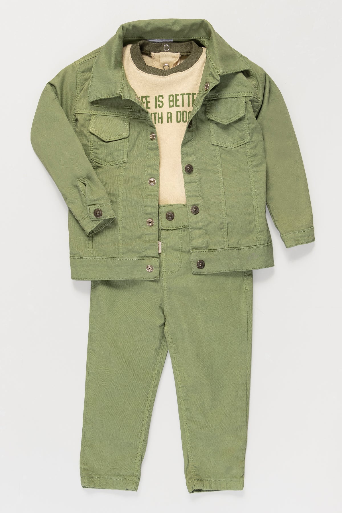 CONJUNTO CHAQUETA BEBÉ VERDE