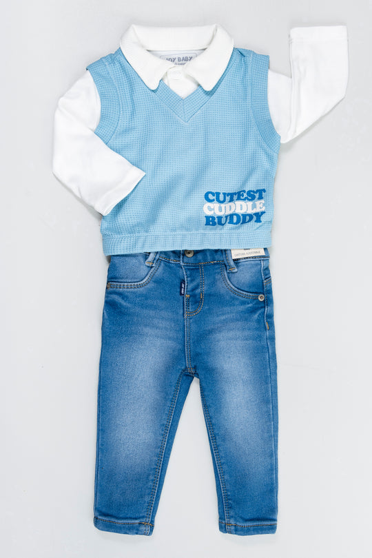 CONJUNTO BEBÉ BUDDY AZUL