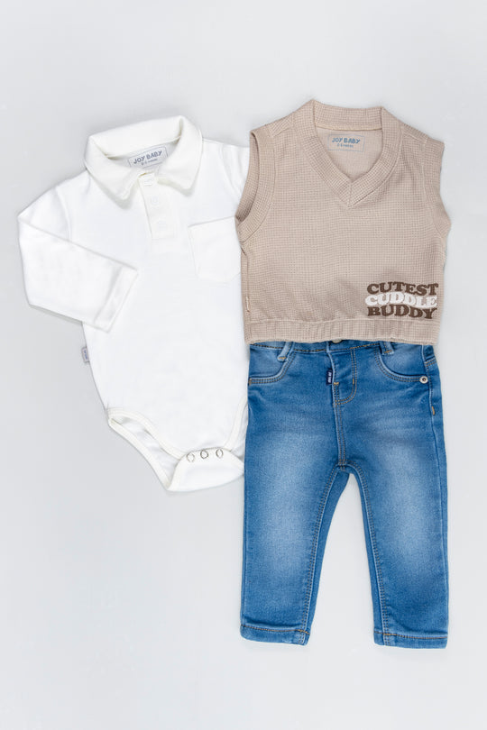 CONJUNTO BEBÉ BUDDY BEIGE