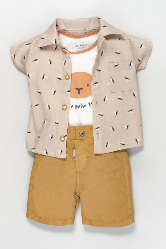 CONJUNTO BEBÉ BEAR BEIGE