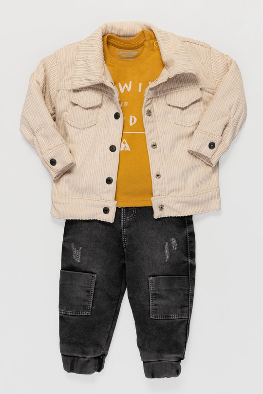 CONJUNTO BEBÉ CORDUROY BEIGE