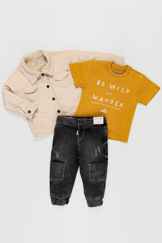 CONJUNTO BEBÉ CORDUROY BEIGE