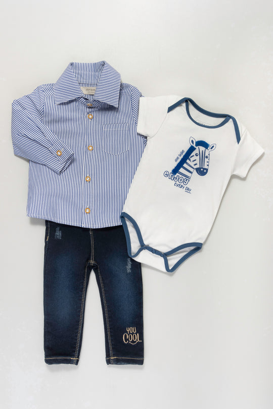 CONJUNTO BEBÉ HORSE AZUL