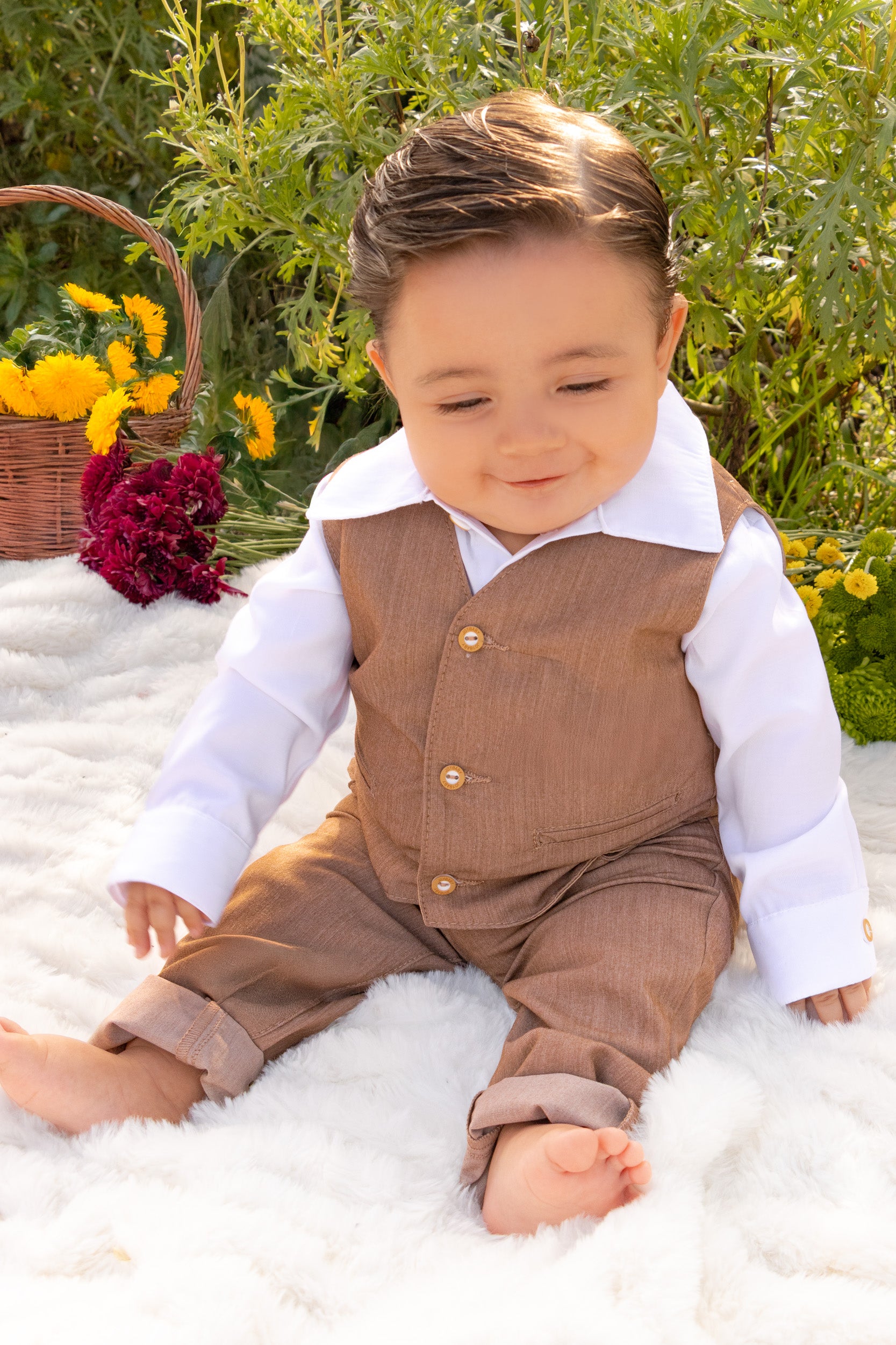 CONJUNTO BEBÉ ELEGANT BABY CAFÉ