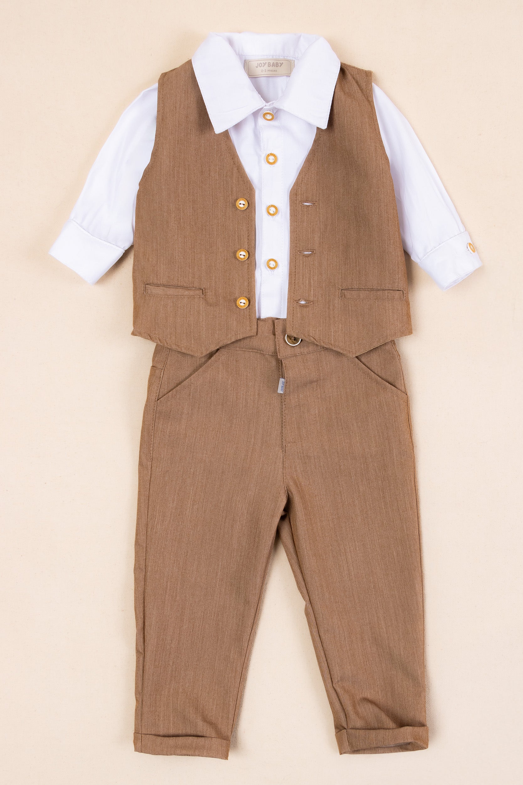 CONJUNTO BEBÉ ELEGANT BABY CAFÉ