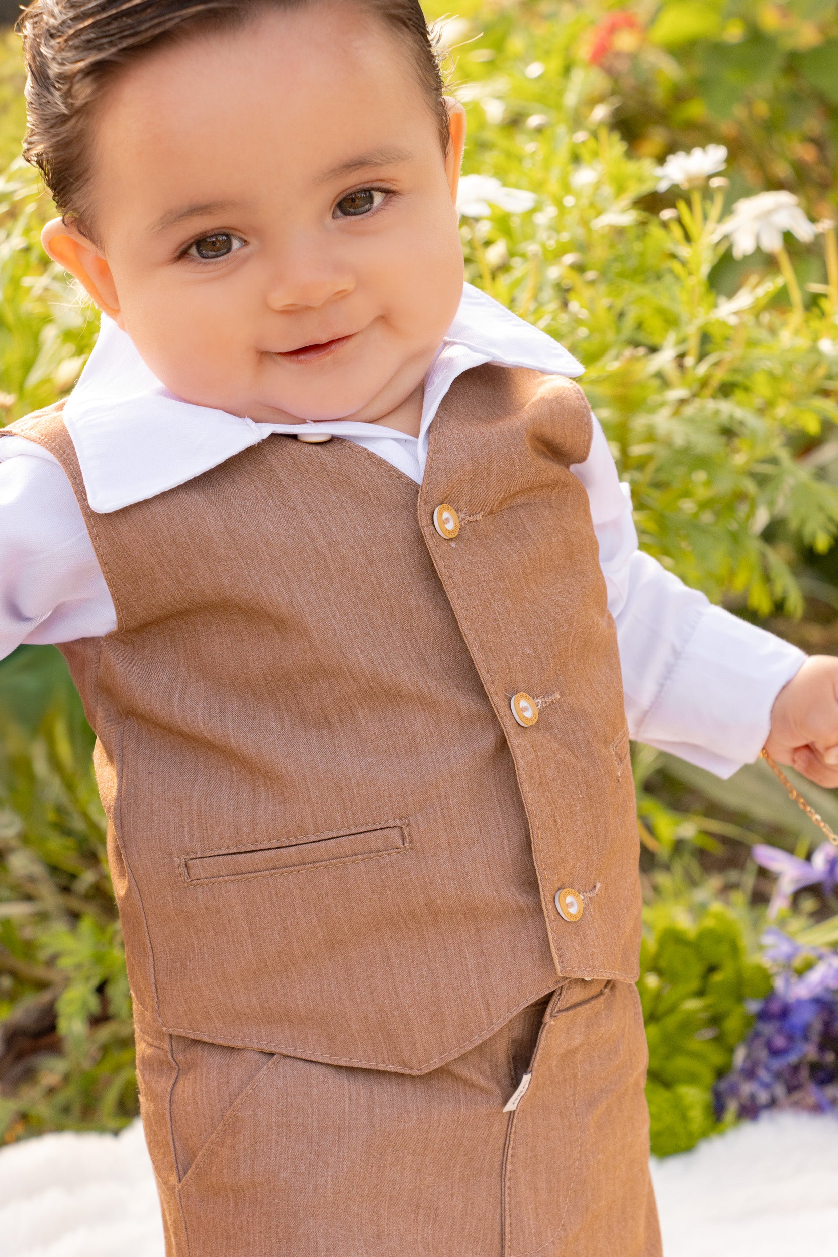 CONJUNTO BEBÉ ELEGANT BABY CAFÉ