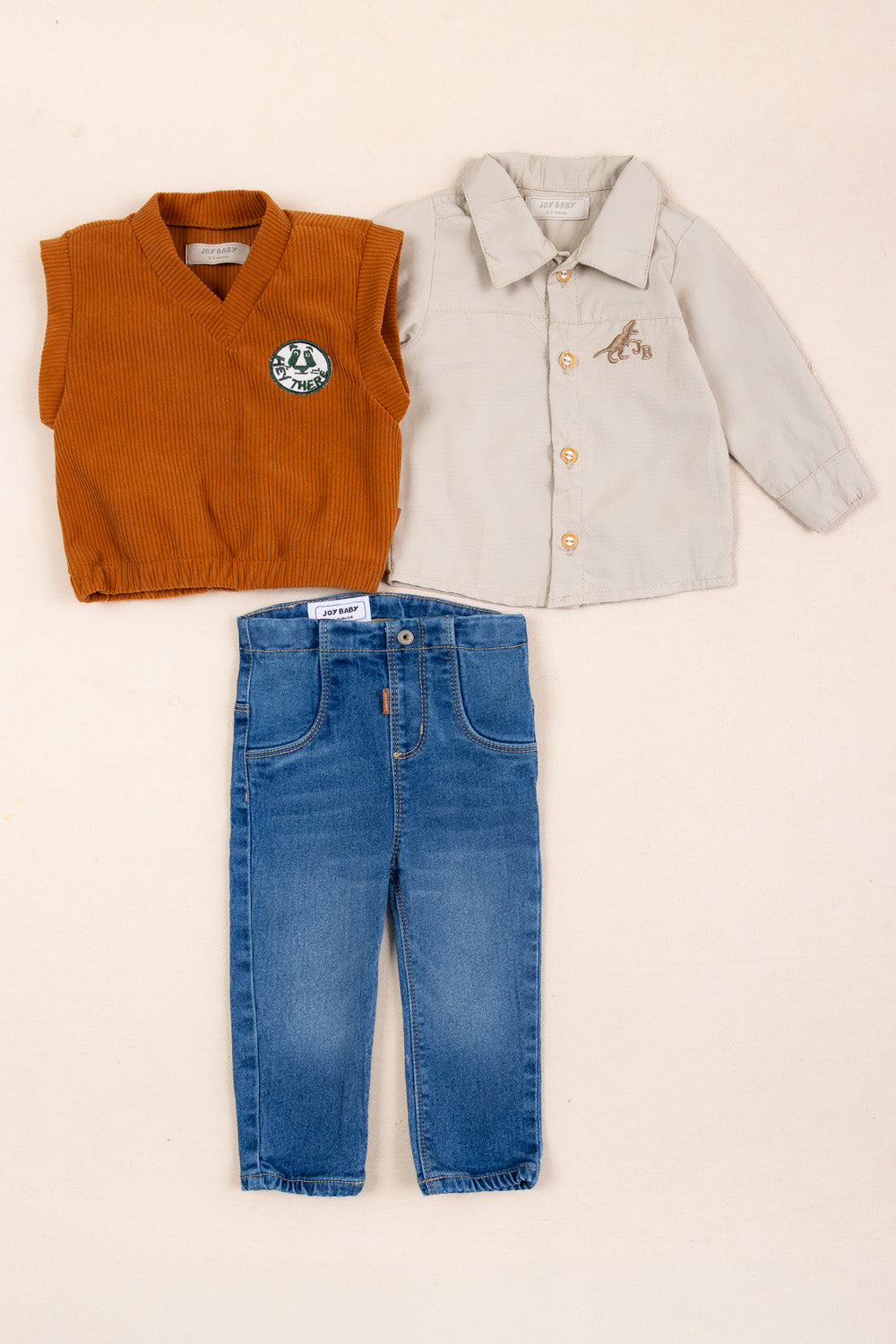 CONJUNTO BEBÉ HEY THERE CAFÉ