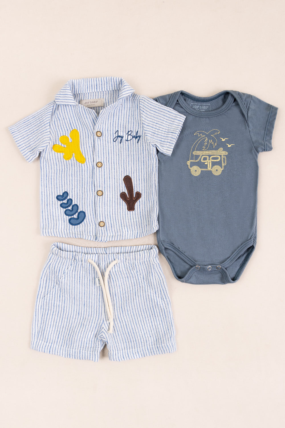 CONJUNTO BEBÉ PALM AZUL